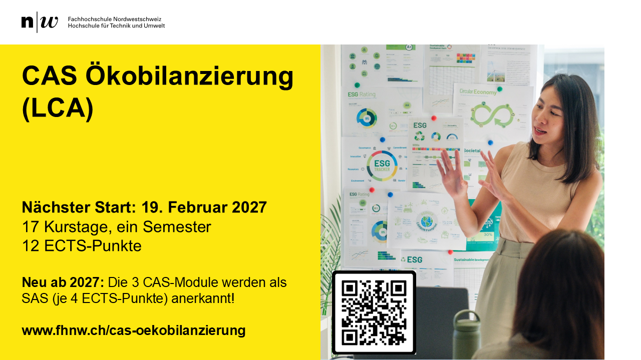 CAS Ökobilanzierungen (LCA)