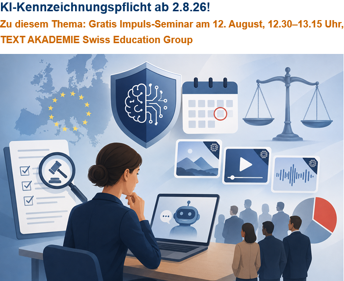 Kostenloses Impuls-Seminar: «Das Wichtigste zum EU-AI-Act für Schweizer KMU»